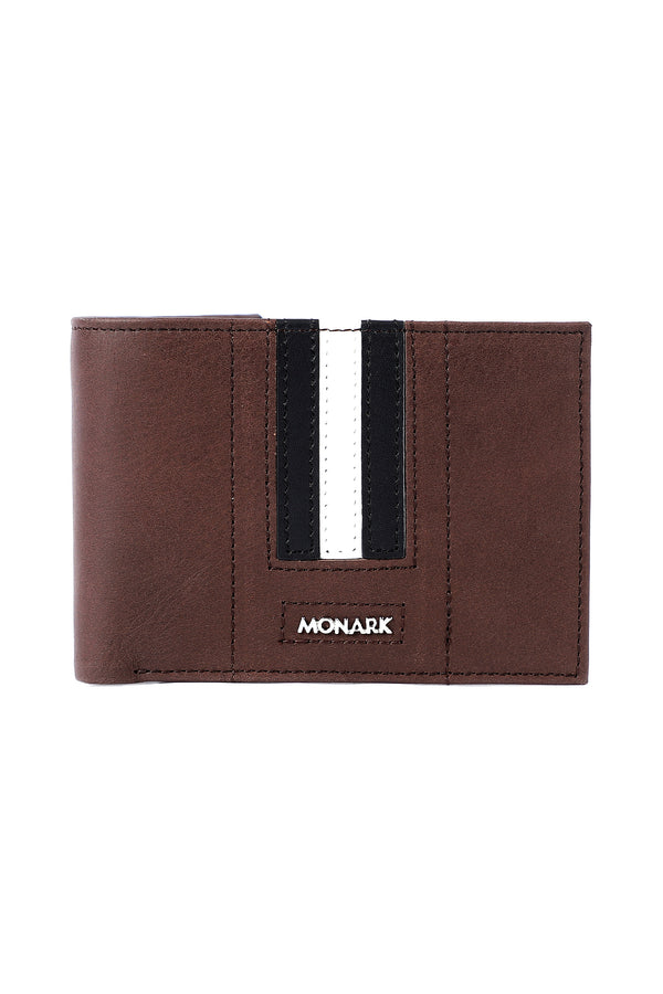 Leather Panel Billfold Wallet
